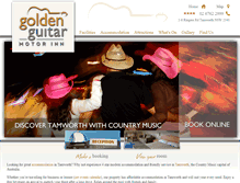 Tablet Screenshot of goldenguitarmotorinn.com.au